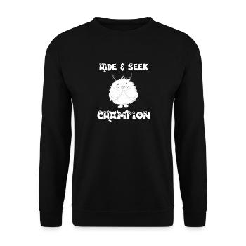 Big Foot Hide and Seek - Unisex Sweatshirt - black - Front - Alina (178cm) & Michal (187cm)