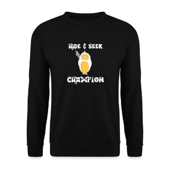 Hide and Seek - Unisex Sweatshirt - black - Front - Alina (178cm) & Michal (187cm)