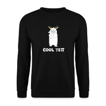 Cool Yeti - Unisex Sweatshirt - black - Front - Alina (178cm) & Michal (187cm)
