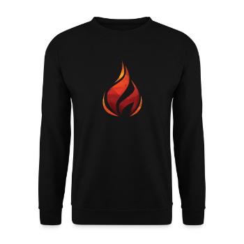 Feuer Flamme Feuerwehr Geschenk Hitze Waldbrand - Unisex Pullover - Schwarz - Vorne - Alina (178cm) & Michal (187cm)