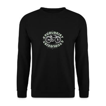 Cycologue vélo fan drôle vélo de route cadeau - Sweat-shirt Unisexe - noir - Devant - Alina (178cm) & Michal (187cm)