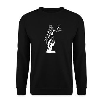 JUSTITIA - Lawyers T shirt / Bags - Unisex Sweatshirt - black - Front - Alina (178cm) & Michal (187cm)