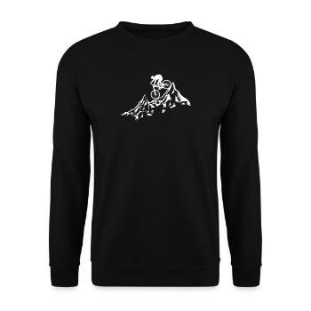 mountainbike geschenke - Unisex Pullover - Schwarz - Vorne - Alina (178cm) & Michal (187cm)