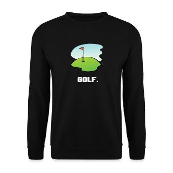Golfer Golf Golfen - Unisex Pullover - Schwarz - Vorne - Alina (178cm) & Michal (187cm)