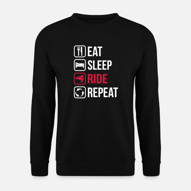 Eat Sleep Ride Repeat - Unisex Pullover - Schwarz