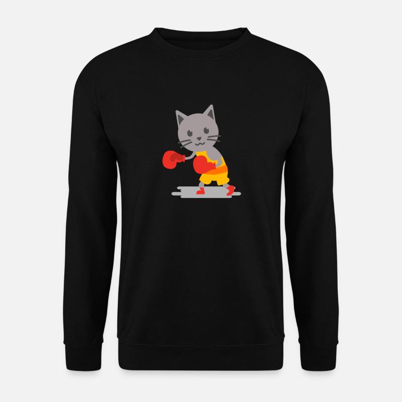 Chat de boxe - Sweat-shirt Unisexe - noir