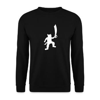 Pirate Cat Halloween Pirate King - Sweat-shirt Unisexe - noir - Devant - Alina (178cm) & Michal (187cm)