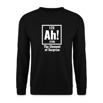 Science Ah The Element of Surprise - Unisex Sweatshirt - black - Front - Alina (178cm) & Michal (187cm)