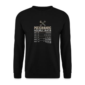 Mechanic Mechanics Repair Vintage Gift - Unisex Sweatshirt - black - Front - Alina (178cm) & Michal (187cm)