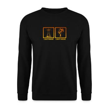 Leuchtturm - Unisex Pullover - Schwarz - Vorne - Alina (178cm) & Michal (187cm)