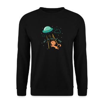 Enlèvement de chat étranger Ufo - Sweat-shirt Unisexe - noir - Devant - Alina (178cm) & Michal (187cm)