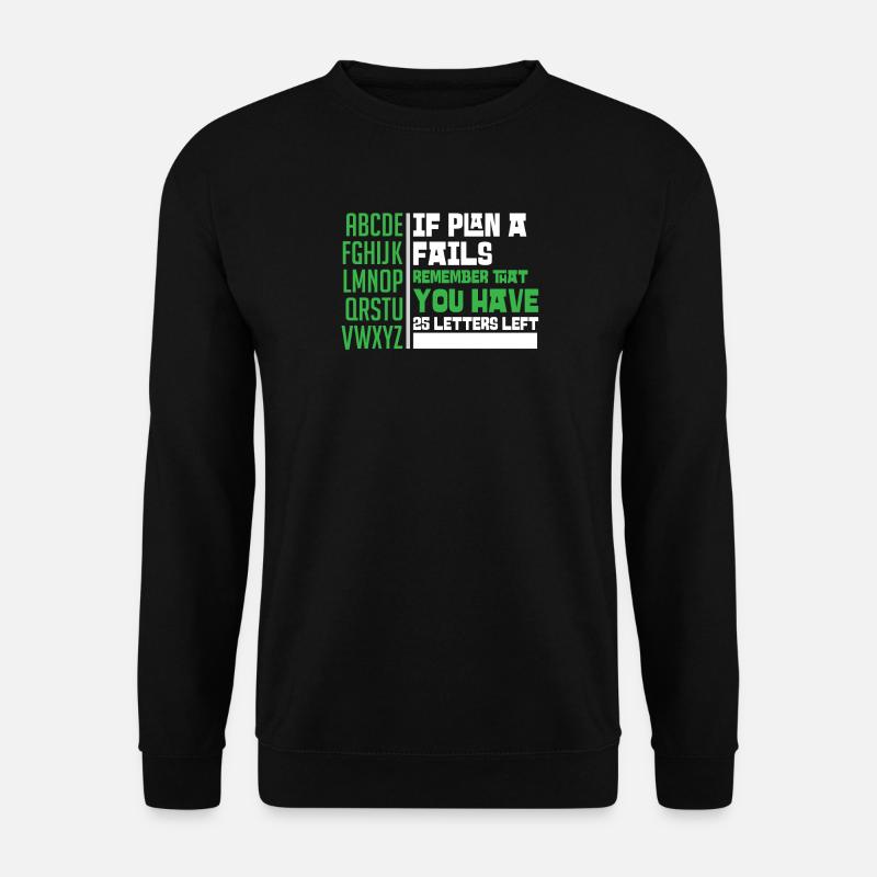 Alphabet - Unisex Pullover - Schwarz