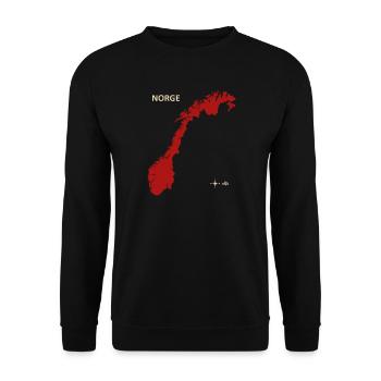 Norge Norwegen Dr Maps red - Unisex Pullover - Schwarz - Vorne - Alina (178cm) & Michal (187cm)