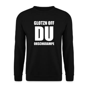 Eyes on fun shirt Ossi Saxon dialecte allemand - Sweat-shirt Unisexe - noir - Devant - Alina (178cm) & Michal (187cm)