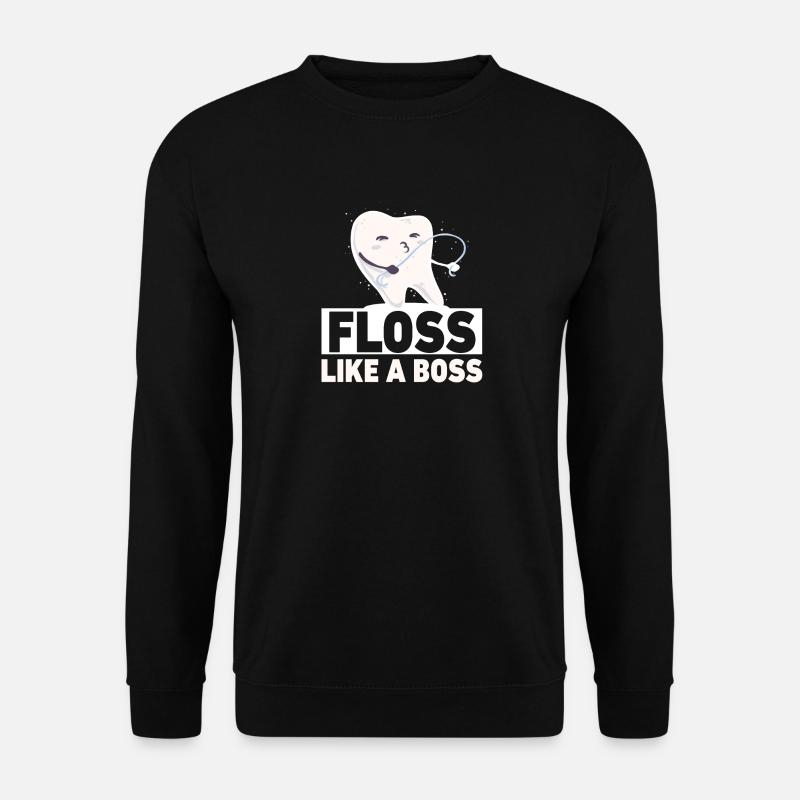 Floss Tanz Dance Geschenk Zahnarzthelferin Geburt - Unisex Pullover - Schwarz