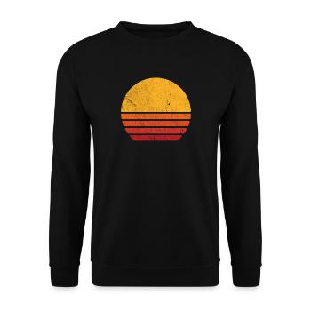Détendez-vous Sunset T-Shirt cadeau en détresse - Sweat-shirt Unisexe - noir - Devant - Alina (178cm) & Michal (187cm)