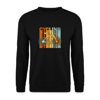 Bike Retro Bike Bicycle Bike BMX MTB Gift - Unisex Sweatshirt - black - Front - Alina (178cm) & Michal (187cm)
