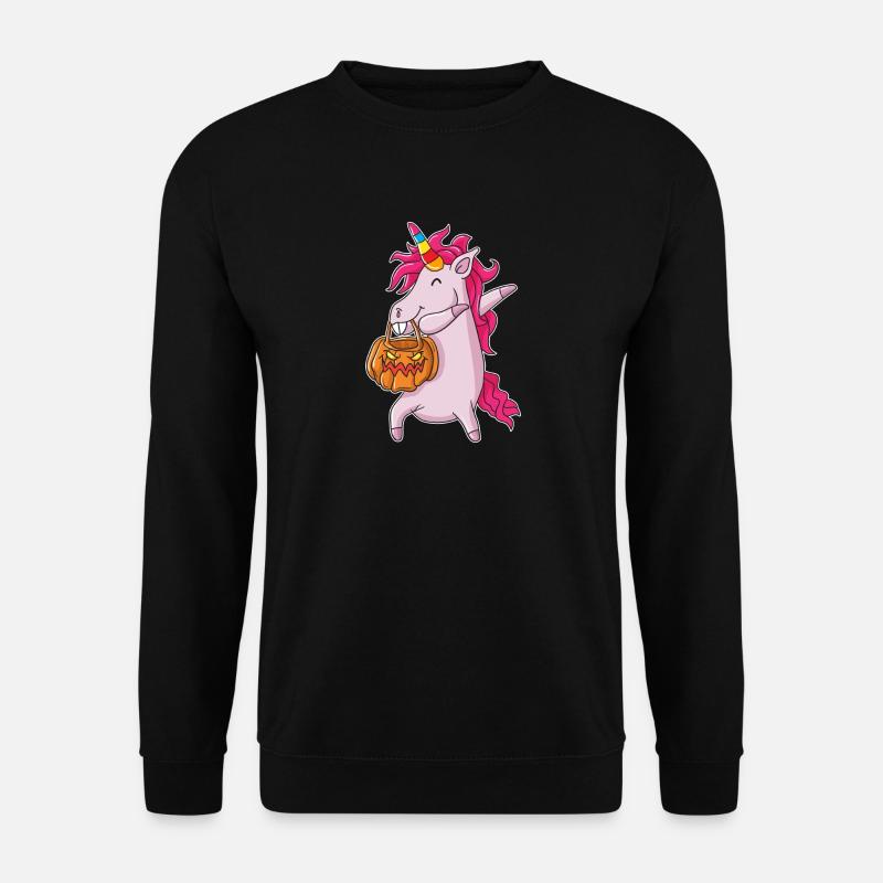 Halloween Shirt Dabbing Unicorn - Unisex Pullover - Schwarz