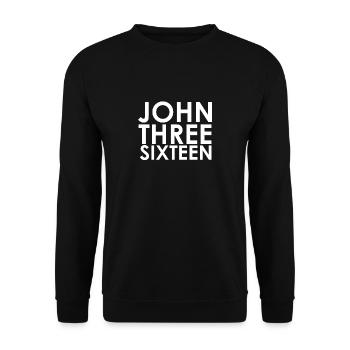 John Three Sixteen chrétien don chrétien - Sweat-shirt Unisexe - noir - Devant - Alina (178cm) & Michal (187cm)