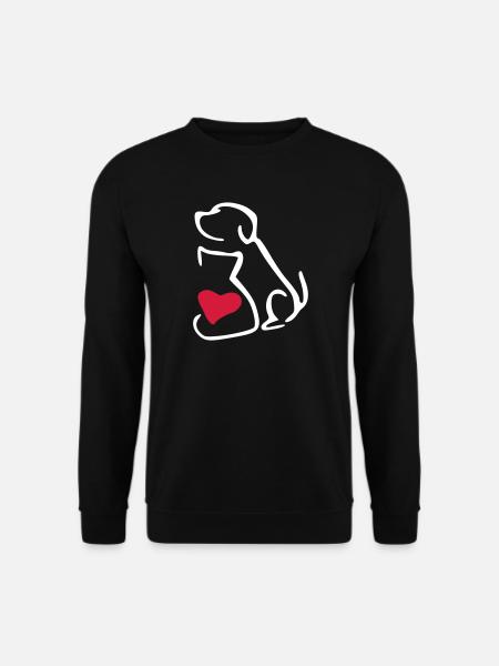 hunde katzen liebe - Unisex Pullover - Schwarz