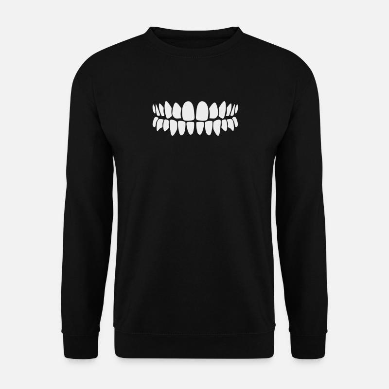 Teeth tooth smile - Unisex Sweatshirt - black
