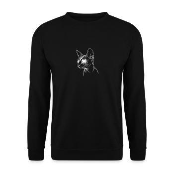 Sphynx Cat - Unisex Pullover - Schwarz - Vorne - Alina (178cm) & Michal (187cm)