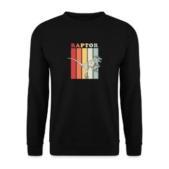 Raptor cadeau rétro - Sweat-shirt Unisexe - noir - Devant - Alina (178cm) & Michal (187cm)