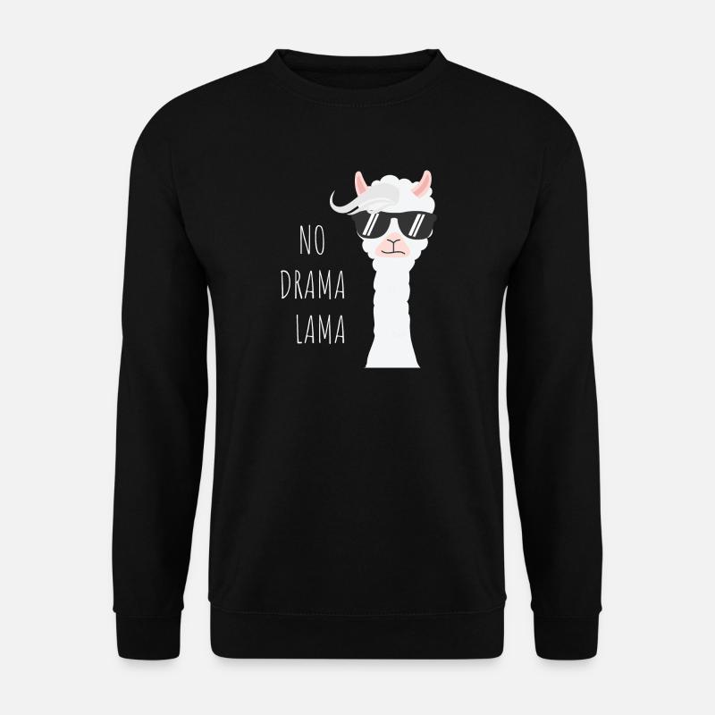 Pas de drame Lama - Sweat-shirt Unisexe - noir