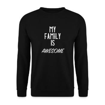FAMILLE - Sweat-shirt Unisexe - noir - Devant - Alina (178cm) & Michal (187cm)