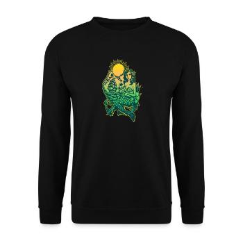 Mermaid mermaid mermaid fairy tale - Unisex Sweatshirt - black - Front - Alina (178cm) & Michal (187cm)