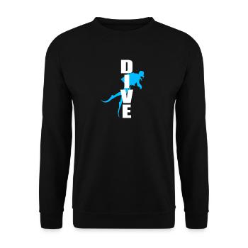 plongée - Sweat-shirt Unisexe - noir - Devant - Alina (178cm) & Michal (187cm)