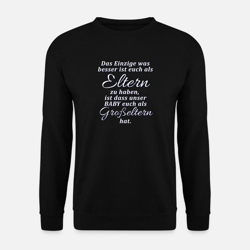 Schwangerschafts Bekanntmachung für Eltern - Unisex Pullover - Schwarz