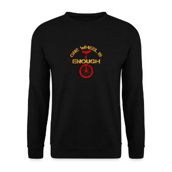 Hors route monocycle - Sweat-shirt Unisexe - noir - Devant - Alina (178cm) & Michal (187cm)