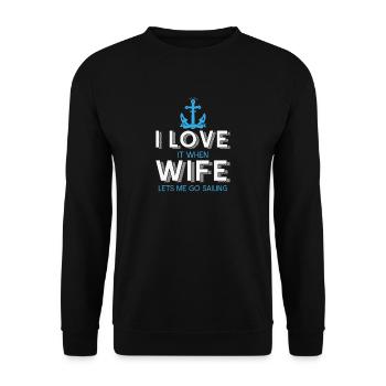 navigation à voile - Sweat-shirt Unisexe - noir - Devant - Alina (178cm) & Michal (187cm)