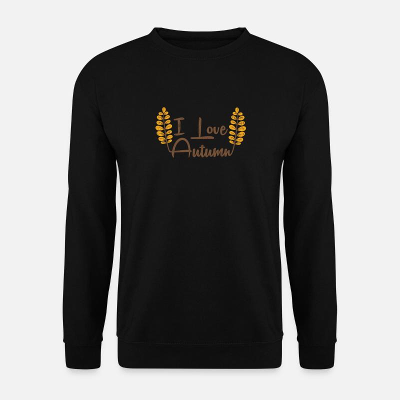 Ich liebe Herbst Jahreszeit schönste Zeit - Unisex Pullover - Schwarz