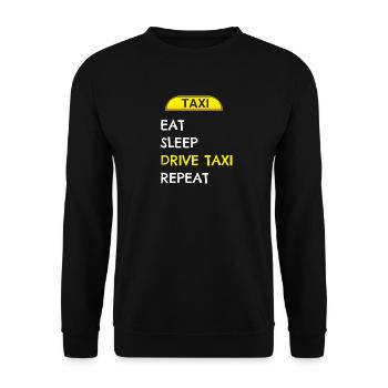 Taxifahrer - Unisex Pullover - Schwarz - Vorne - Alina (178cm) & Michal (187cm)