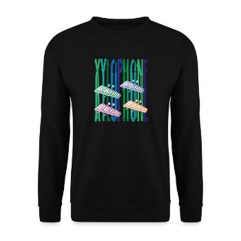 Rainbow xylophone - Unisex Sweatshirt - black - Front - Alina (178cm) & Michal (187cm)