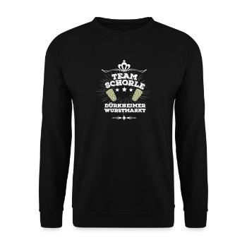 Team Schorle Dürkheimer Wurstmarkt - Gruppenshirt! - Unisex Pullover - Schwarz - Vorne - Alina (178cm) & Michal (187cm)
