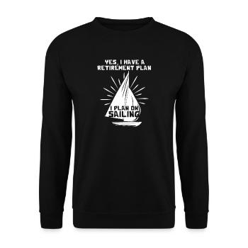 Voilier marin je planifie sur la voile cadeau - Sweat-shirt Unisexe - noir - Devant - Alina (178cm) & Michal (187cm)