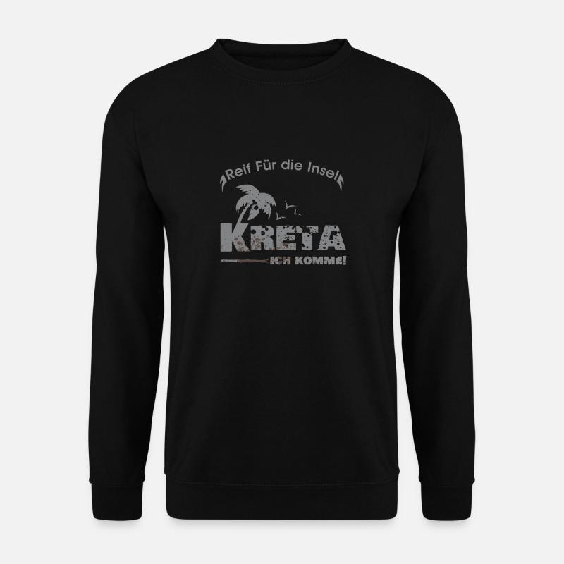 Kreta Urlaub Griechenland Geschenk - Unisex Pullover - Schwarz