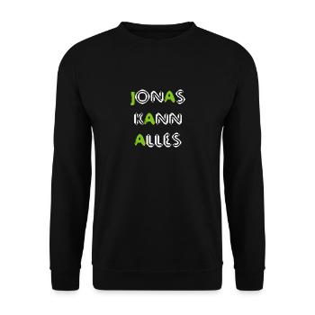 Jonas - Unisex Pullover - Schwarz - Vorne - Alina (178cm) & Michal (187cm)