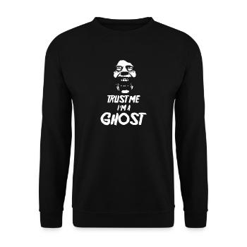 Trust me i am ghost halloween gift - Unisex Sweatshirt - black - Front - Alina (178cm) & Michal (187cm)