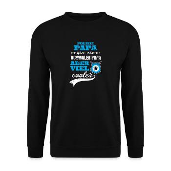 Cadeau de police papa cool - Sweat-shirt Unisexe - noir - Devant - Alina (178cm) & Michal (187cm)
