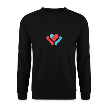 Amour pour le don de volontaire - Sweat-shirt Unisexe - noir - Devant - Alina (178cm) & Michal (187cm)