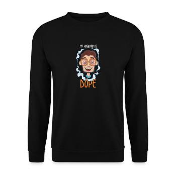 Drôle mon mari est mon cadeau de drogue - Sweat-shirt Unisexe - noir - Devant - Alina (178cm) & Michal (187cm)