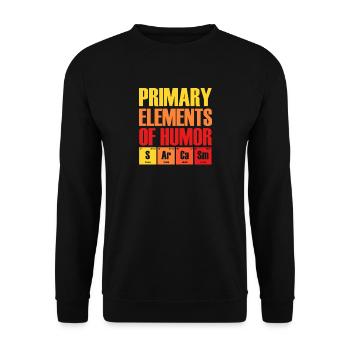 Éléments primaires de l'humour - Sweat-shirt Unisexe - noir - Devant - Alina (178cm) & Michal (187cm)