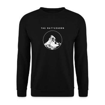 Matterhorn Schweiz Geschenk Berg Zermatt Wandern - Unisex Pullover - Schwarz - Vorne - Alina (178cm) & Michal (187cm)