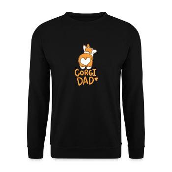 Corgi chien anniversaire cadeau idée chien race mignonne - Sweat-shirt Unisexe - noir - Devant - Alina (178cm) & Michal (187cm)