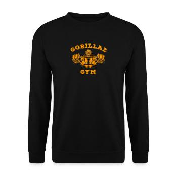 Bodybuilding gorilla force dumbbell gift - Unisex Sweatshirt - black - Front - Alina (178cm) & Michal (187cm)