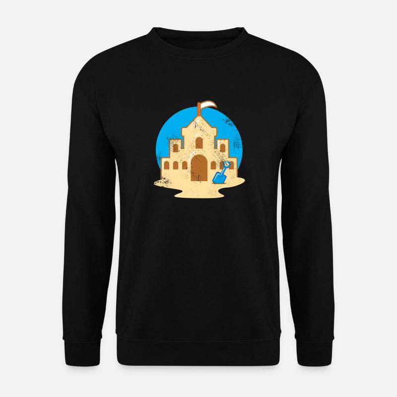 Château de sable château de sable château château plage enfants - Sweat-shirt Unisexe - noir